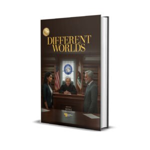 Book cover of Different Worlds by V. S. Mahadevan and Meera J, an emotional courtroom drama about marriage, relationships, aging, intimacy, and forgiveness.